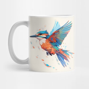 Geometric flying kingfisher Mug